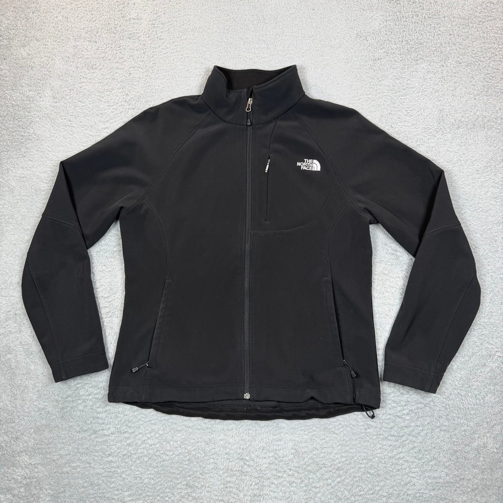 The North Face Womens Apex Bionic Softshell Jacket Black Large Full Zip Fleece